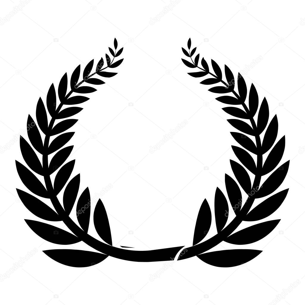 Sport wreath icon, simple style