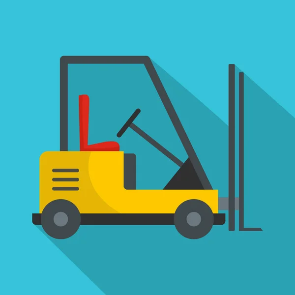 Forklift icon, flat style — Stock Vector