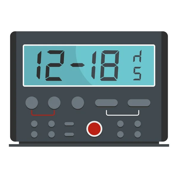 Keuken timer pictogram, vlakke stijl — Stockvector