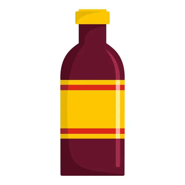 Icono de la botella de bebida, estilo plano — Vector de stock