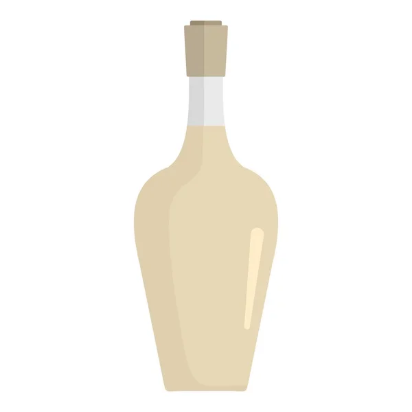 Ícone de garrafa alcoólica, estilo plano — Vetor de Stock