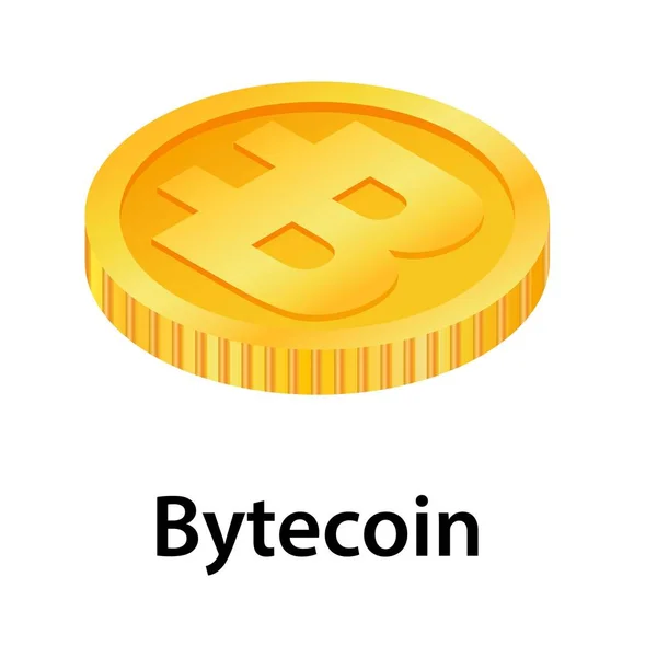 Bytecoin ikona, izometryczny styl — Wektor stockowy