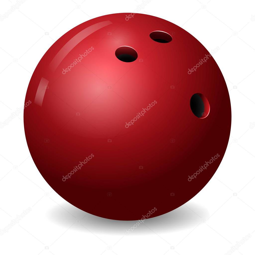 Bowling ball icon, realistic style