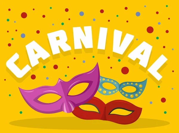 Καρναβάλι λογότυπο, επίπεδη στυλ — Διανυσματικό Αρχείο