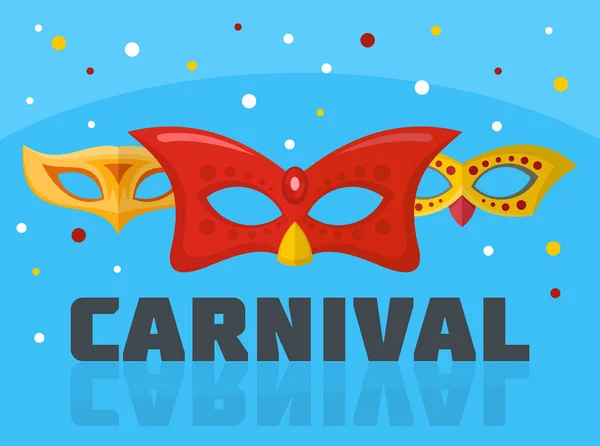 Τσίρκο Καρναβάλι λογότυπο, επίπεδη στυλ — Διανυσματικό Αρχείο