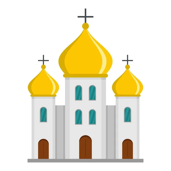 Icono de la iglesia, estilo plano — Vector de stock