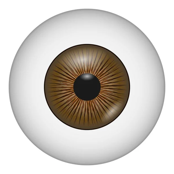 Icono de lente ocular, estilo realista — Vector de stock