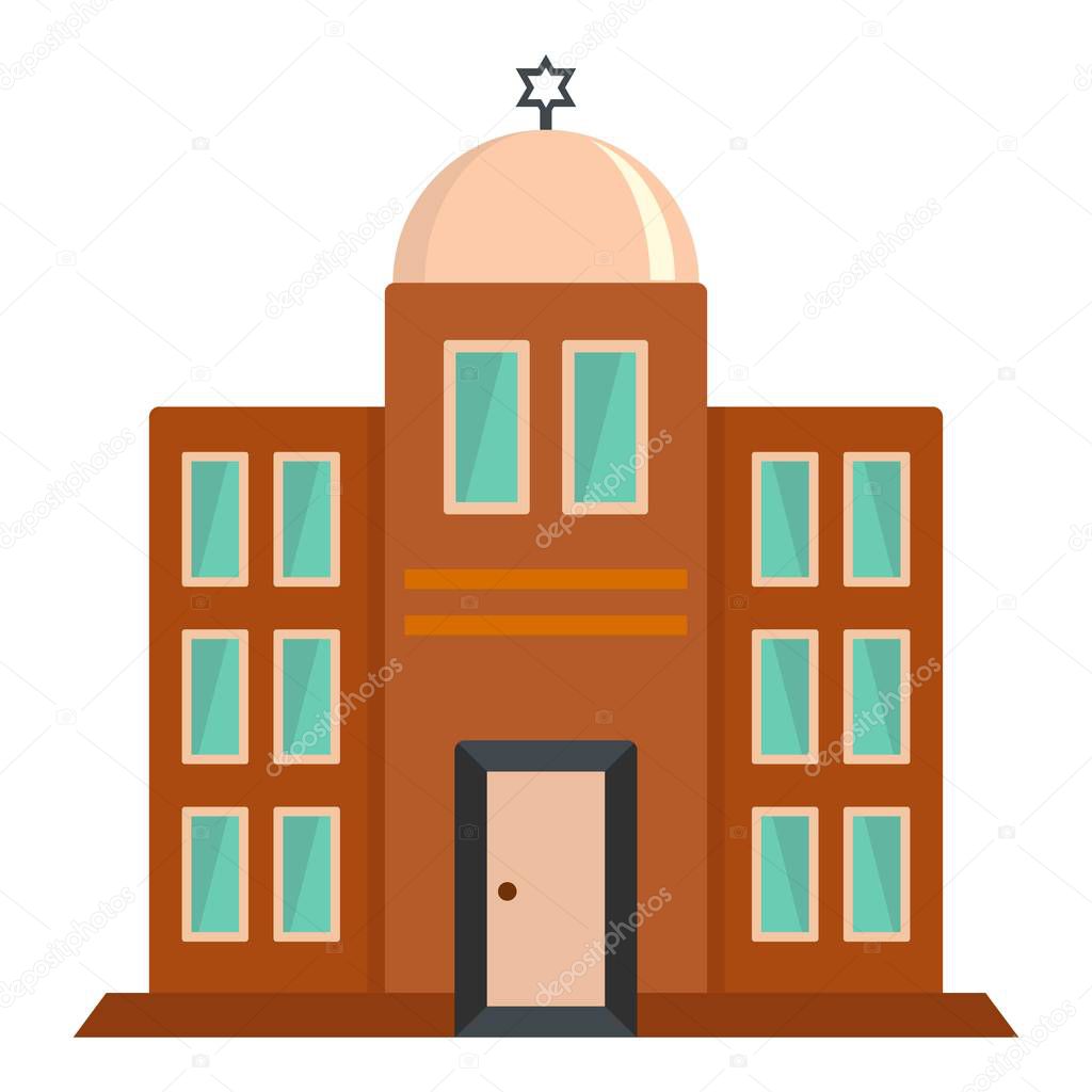 Synagogue icon, flat style