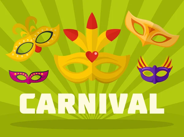 Καρναβάλι λογότυπο μουσική, επίπεδη στυλ — Διανυσματικό Αρχείο