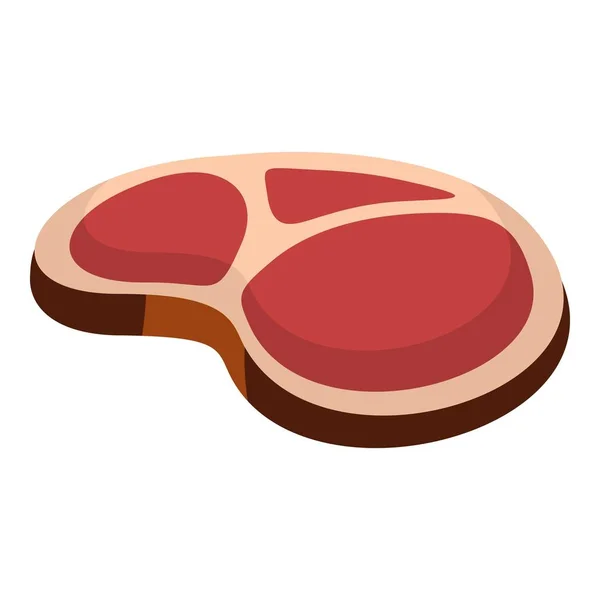 Tasty steak icon, flat style — Stock Vector