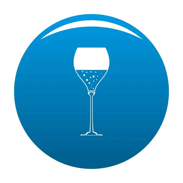 Wine glass icon vector blue — Stock Vector