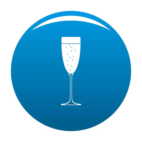 Sparkling champagne icon vector blue — Stock Vector