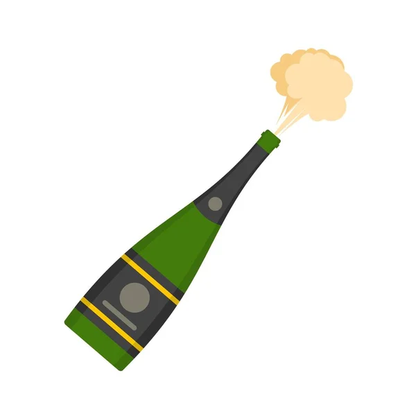 Pictogram explosie champagne, vlakke stijl — Stockvector