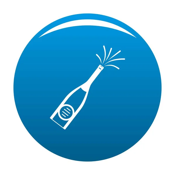 Bubble champagne icon vector blue — Stock Vector