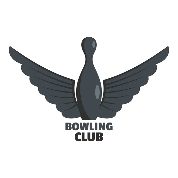 Logo del premio Bowling, estilo plano — Vector de stock