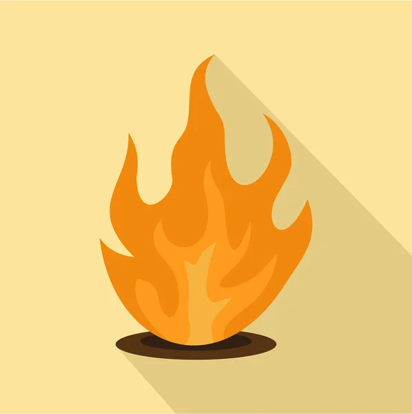 Eternal fire icon, flat style — Stock Vector