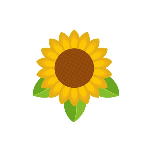 Ikona liść słonecznika, płaski — Wektor stockowy