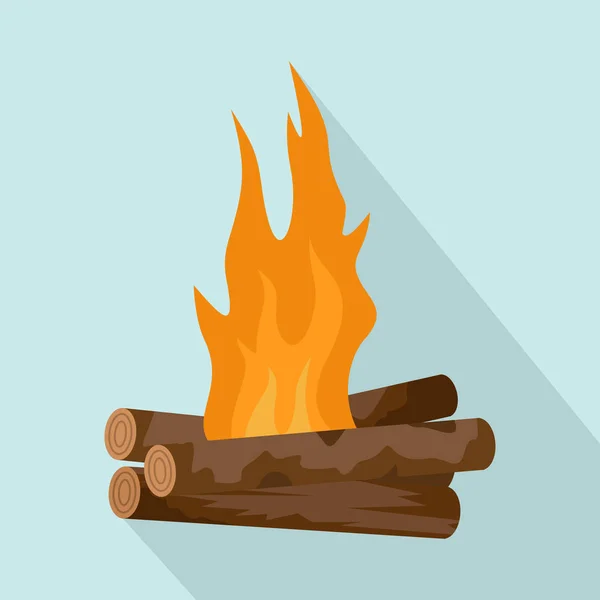 Günlük kabin yangın simgesi, düz stil — Stok Vektör