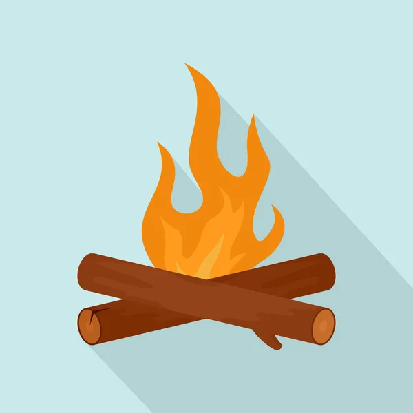 Ikona proste ognisku, płaski — Wektor stockowy