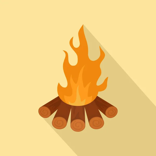 Icono de incendio forestal, estilo plano — Vector de stock