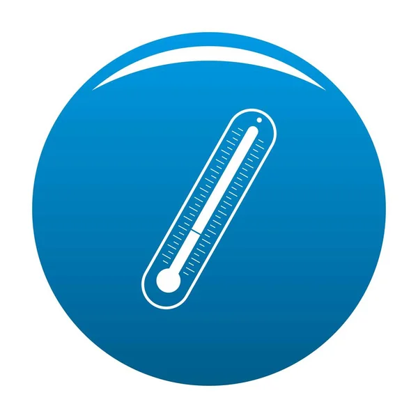 Laboratório termômetro ícone vetor azul —  Vetores de Stock