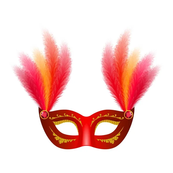 Icône masque femme, style réaliste — Image vectorielle