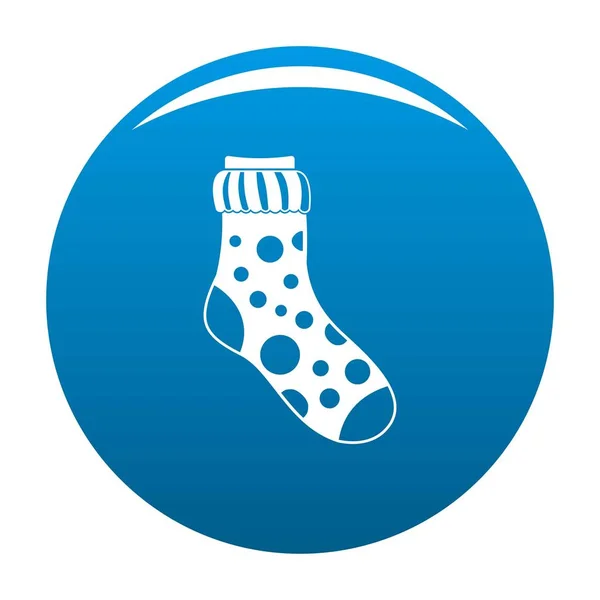 Vettore icona calzino maculato blu — Vettoriale Stock