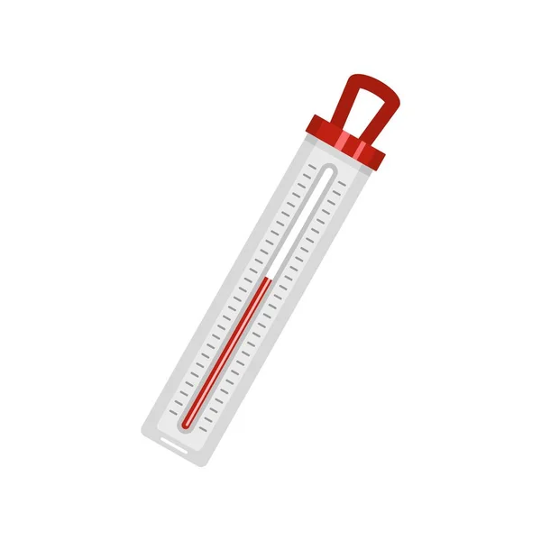 Παλιά εικόνα θερμόμετρο, επίπεδη στυλ — Διανυσματικό Αρχείο