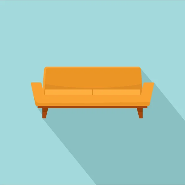 Ícone do sofá Camelback, estilo plano — Vetor de Stock
