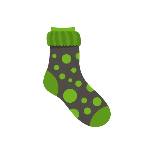 Strakaté ponožku ikona, plochý — Stockový vektor