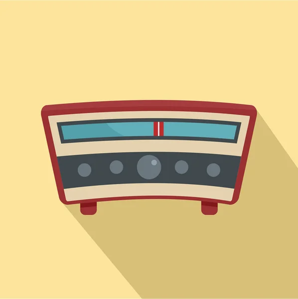 Ретро-радіо значок, плоский стиль — стоковий вектор