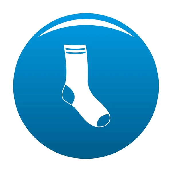 Sock icona vettoriale blu — Vettoriale Stock