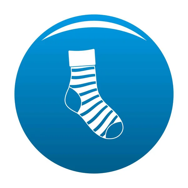 ブルー ストライプ靴下のアイコン ベクトル — ストックベクタ