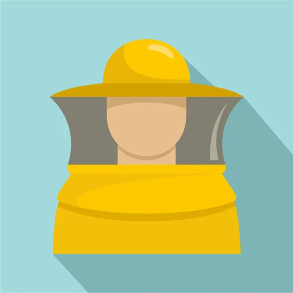 Homem apicultor ícone, estilo plano — Vetor de Stock