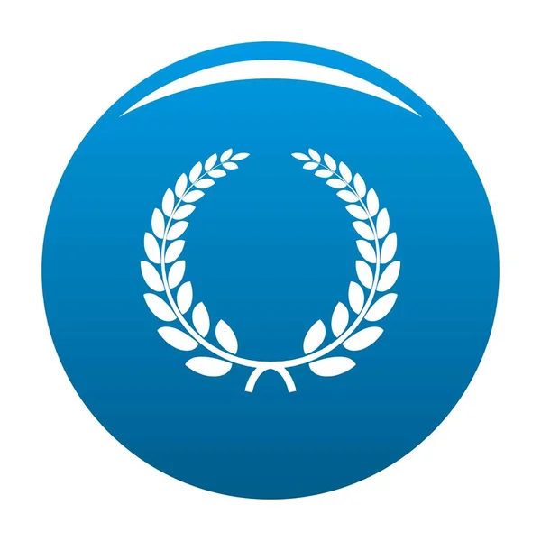 Trionfo corona icona vettore blu — Vettoriale Stock