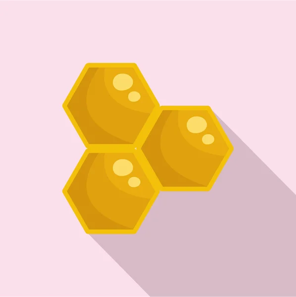 Ícone de células de mel, estilo plano — Vetor de Stock