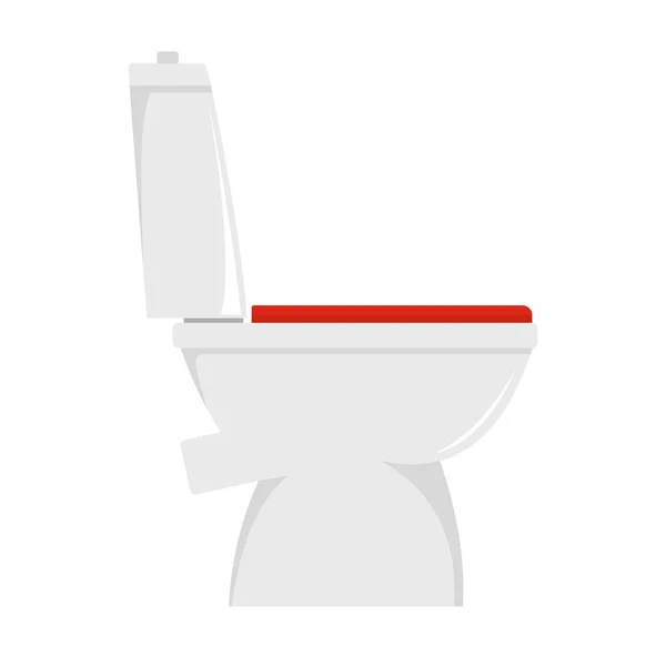 Піктограма домашнього туалету, плоский стиль — стоковий вектор