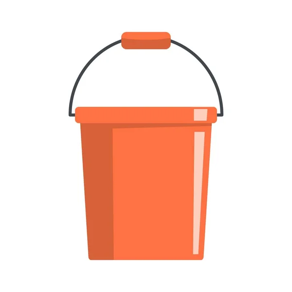 Plastic bucket icon, flat style — Stock Vector