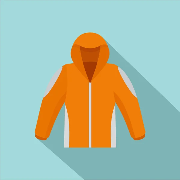 Climbing jacket icon, flat style — Stock Vector