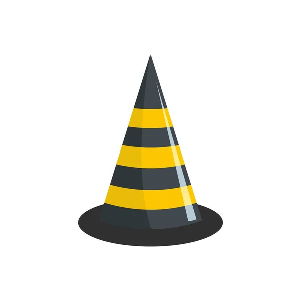 Ícone de cone de estrada, estilo plano — Vetor de Stock