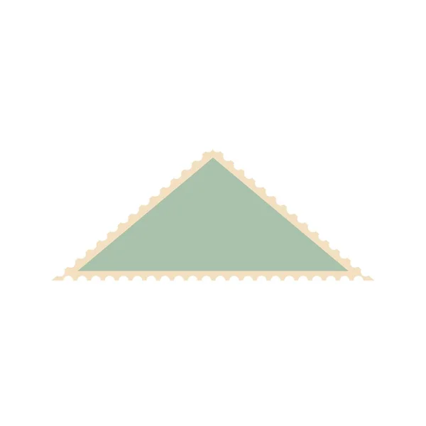 Icône de timbre-poste triangulaire, style plat — Image vectorielle
