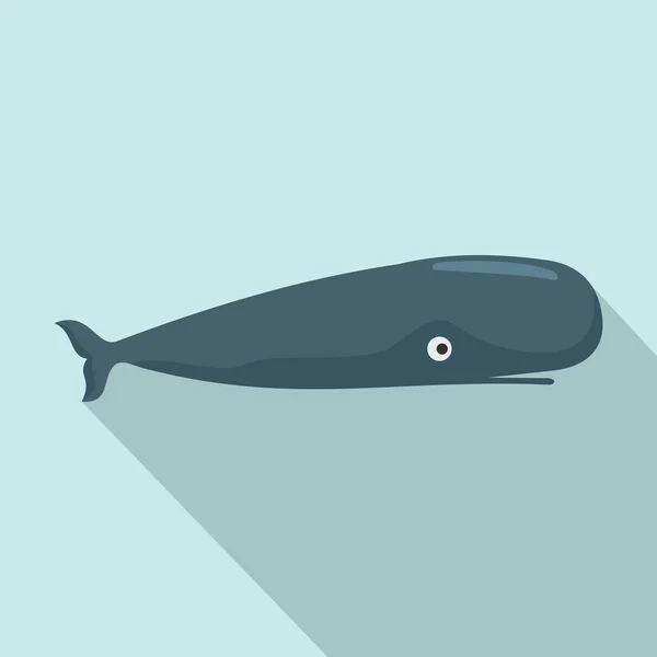平面样式鲸鱼图标 — 图库矢量图片
