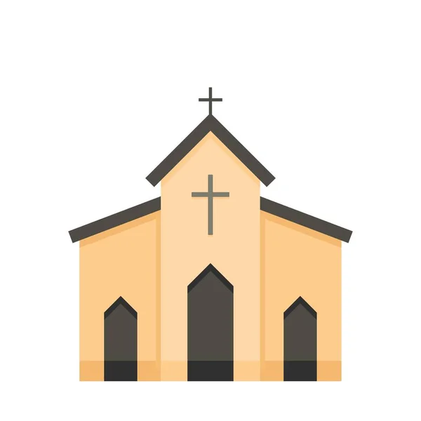 Icono de capilla, estilo plano — Vector de stock
