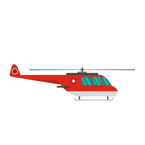 Helikopter simgesi, düz stil — Stok Vektör