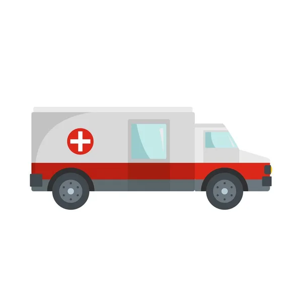 Schnelle Krankenwagen-Ikone, flacher Stil — Stockvektor