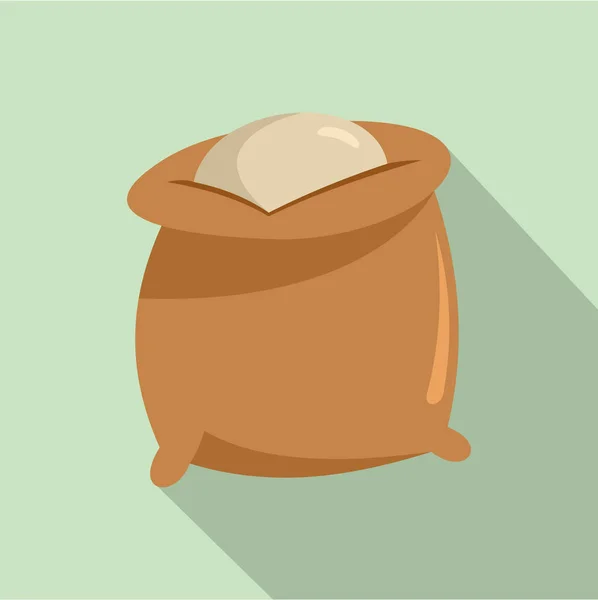 Ícone de saco de farinha, estilo plano —  Vetores de Stock
