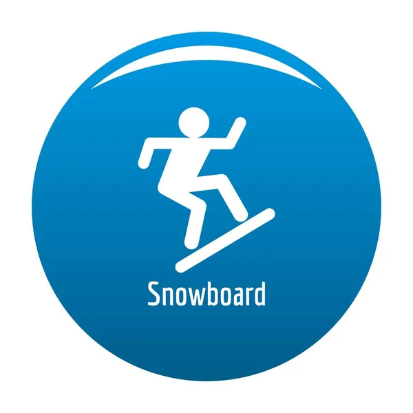 Snowboard ikon-vektoros kék — Stock Vector