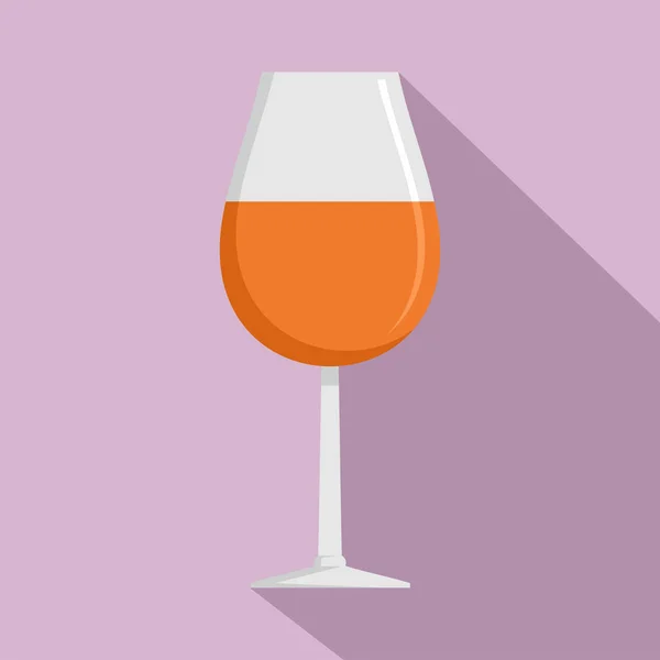 Glas Cognac-Symbol, flacher Stil — Stockvektor
