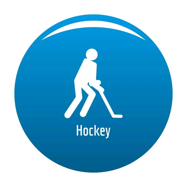 Hockey icono vector azul — Vector de stock