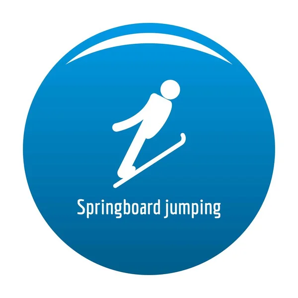 Springboard salto icono vector azul — Vector de stock